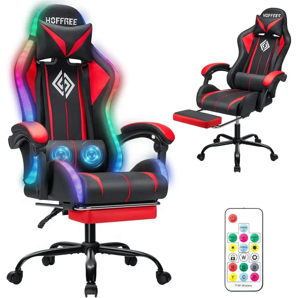 Rgb Gaming Chair - Chaise de jeu ergonomique à dossier