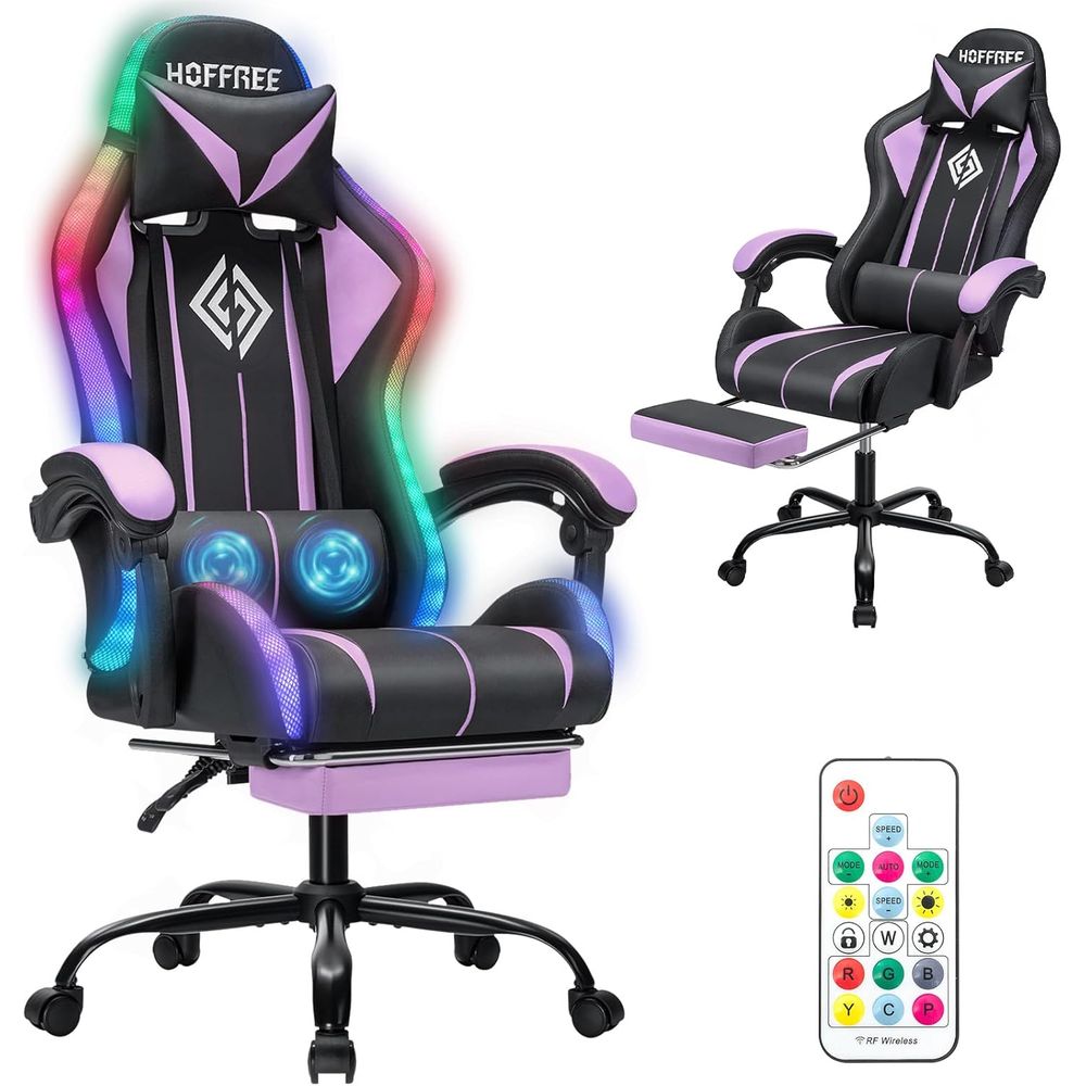 Rgb Gaming Chair - Chaise de jeu ergonomique LED RGB