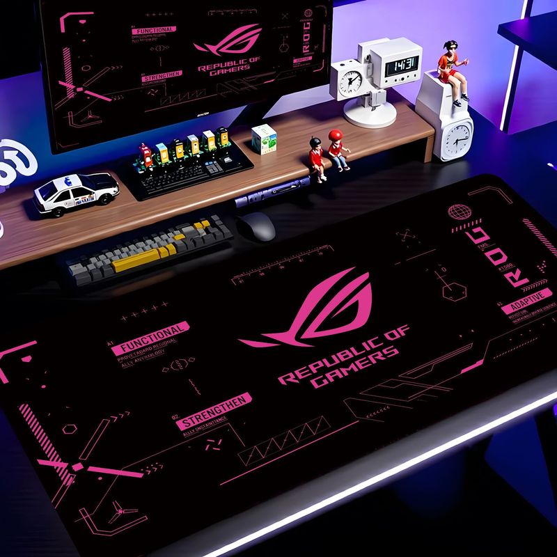 Esports Gaming Logos - Tapis de bureau XXL VIKAMA noir