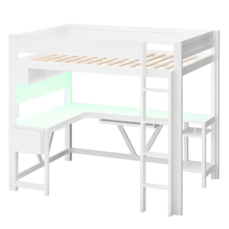 Esports Gaming Bed - Lit mezzanine de jeu blanc avec