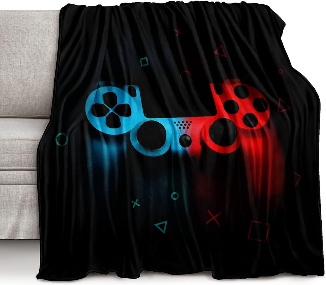 Esports Gaming Bed - Couverture polaire à motif de jeu,