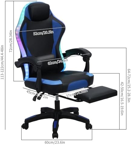Chaise de jeu ergonomique à LE - Rgb Gaming Chair avis et prix