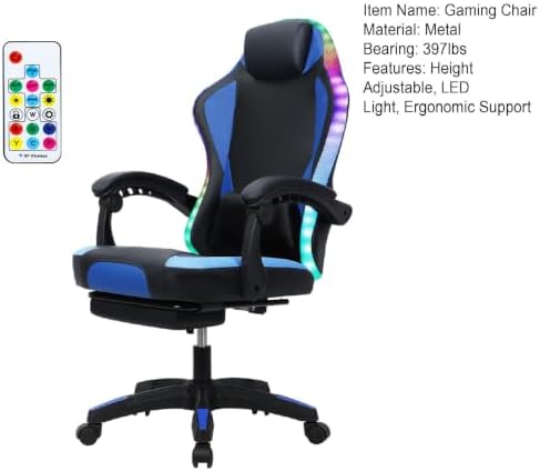 Chaise de jeu ergonomique à LE - Rgb Gaming Chair avis et prix