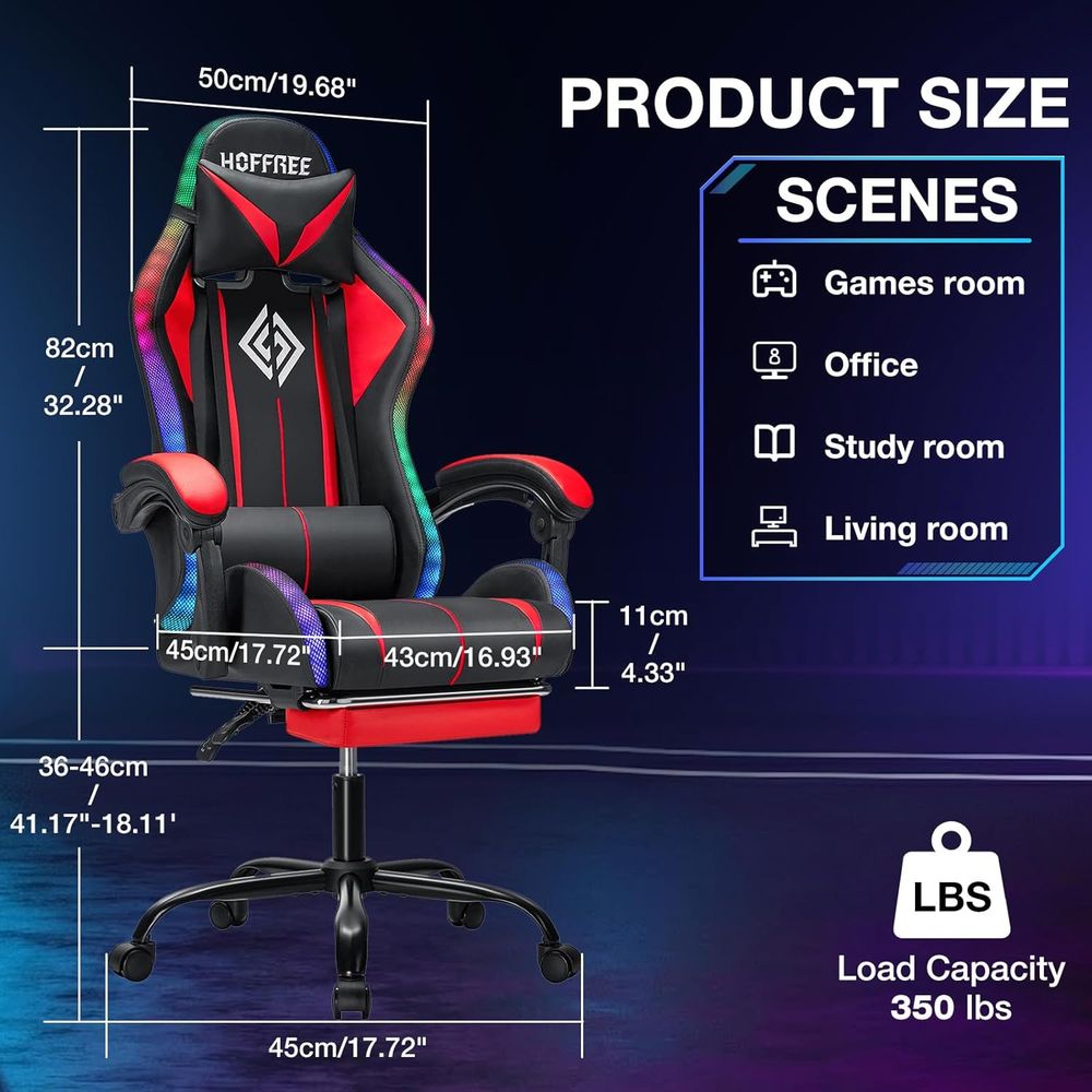 Chaise de jeu RGB avec haut-pa - Rgb Gaming Chair avis et prix