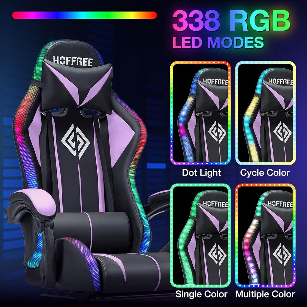 Chaise de jeu ergonomique LED  - Rgb Gaming Chair avis et prix