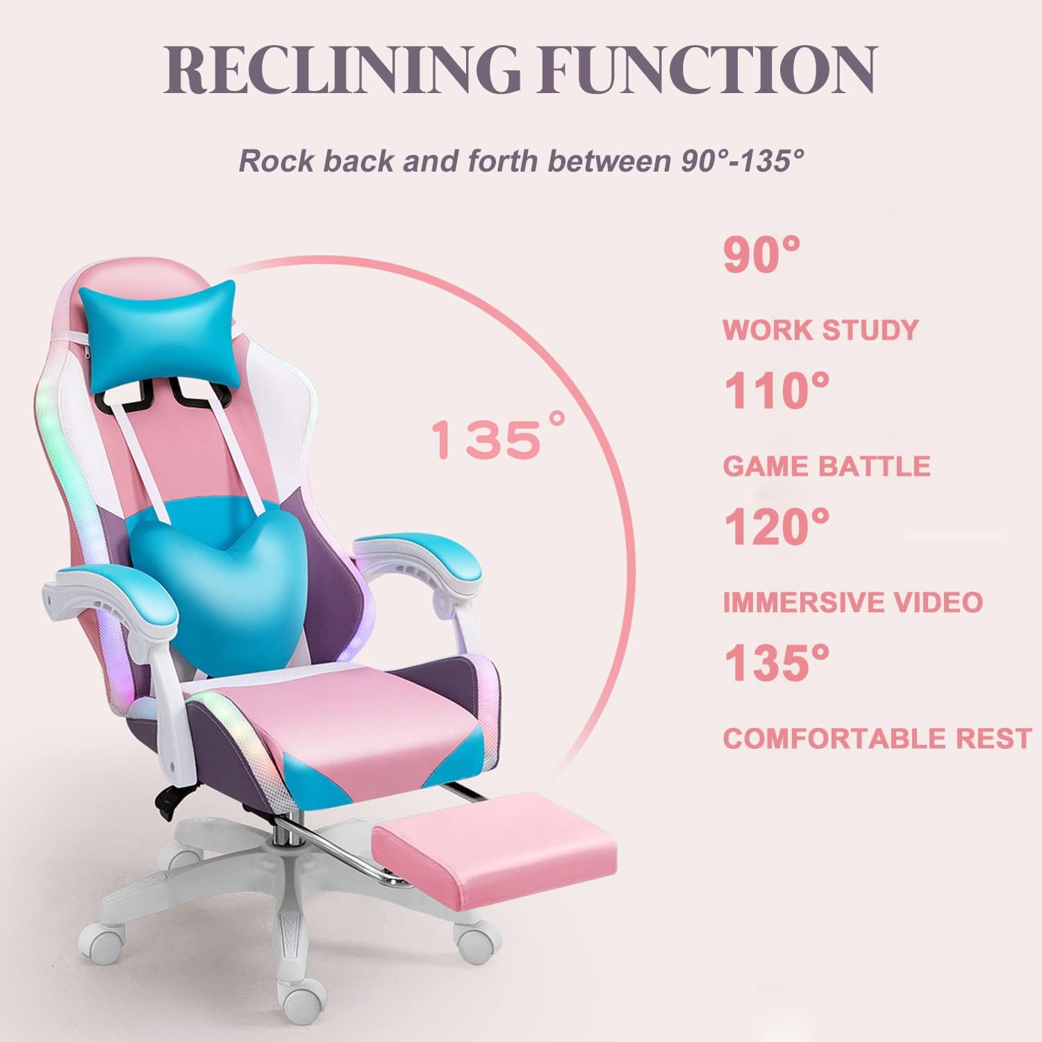 Chaise de jeu LED RVB pour adu - Rgb Gaming Chair avis et prix